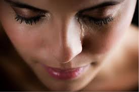 Young woman crying